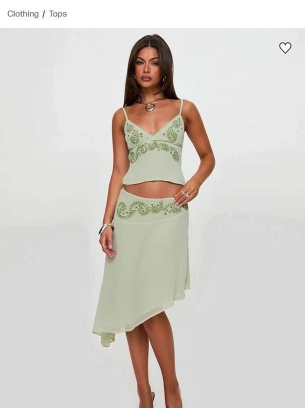 Princess Polly Green Skirt Set